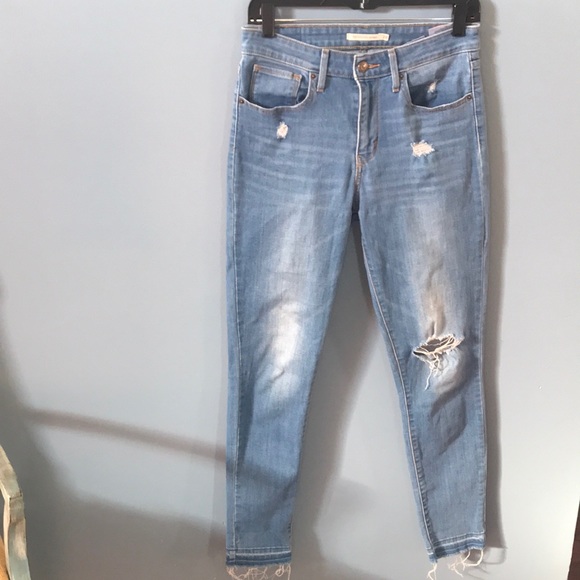 Levi's Denim - Levi’s 721 high rise skinny distressed jeans size 28